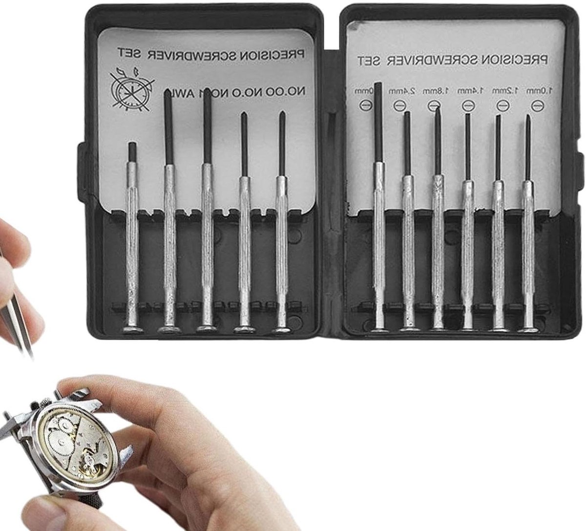 Kleine Schroevendraaier Set - Precisie Tool Kit - Elektronica Reparatie - Ergonomische Grip - 11 Stuks - Niet gespecificeerd