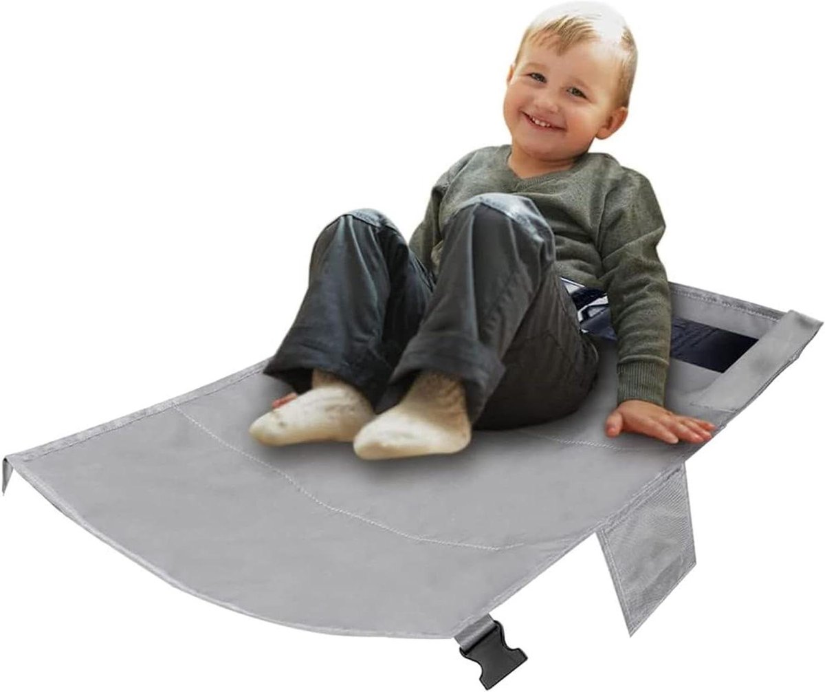 Vliegtuig Voetensteun Kind - Vliegtuig Bed Peuter - Reizen met Vliegtuig - Zonder Opblazen - One Size - Grijs
