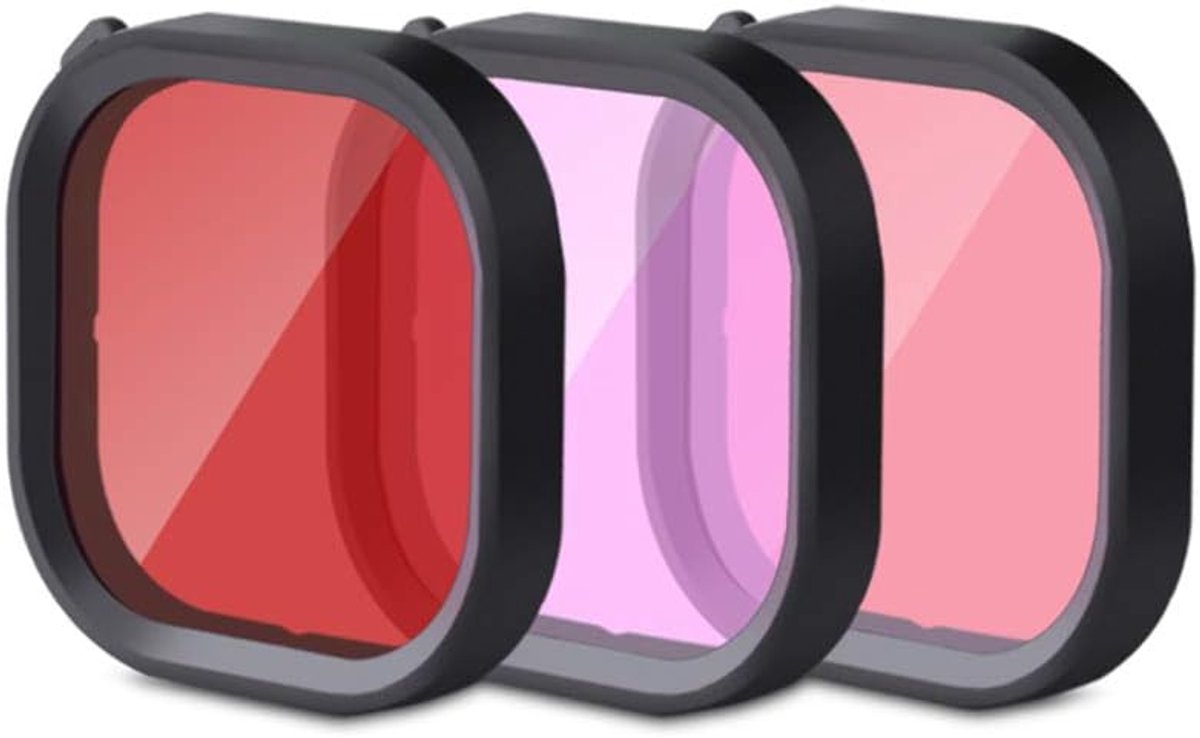 3-in-1 snorkelduiken onderwater rood/roze/paars lensfilter in