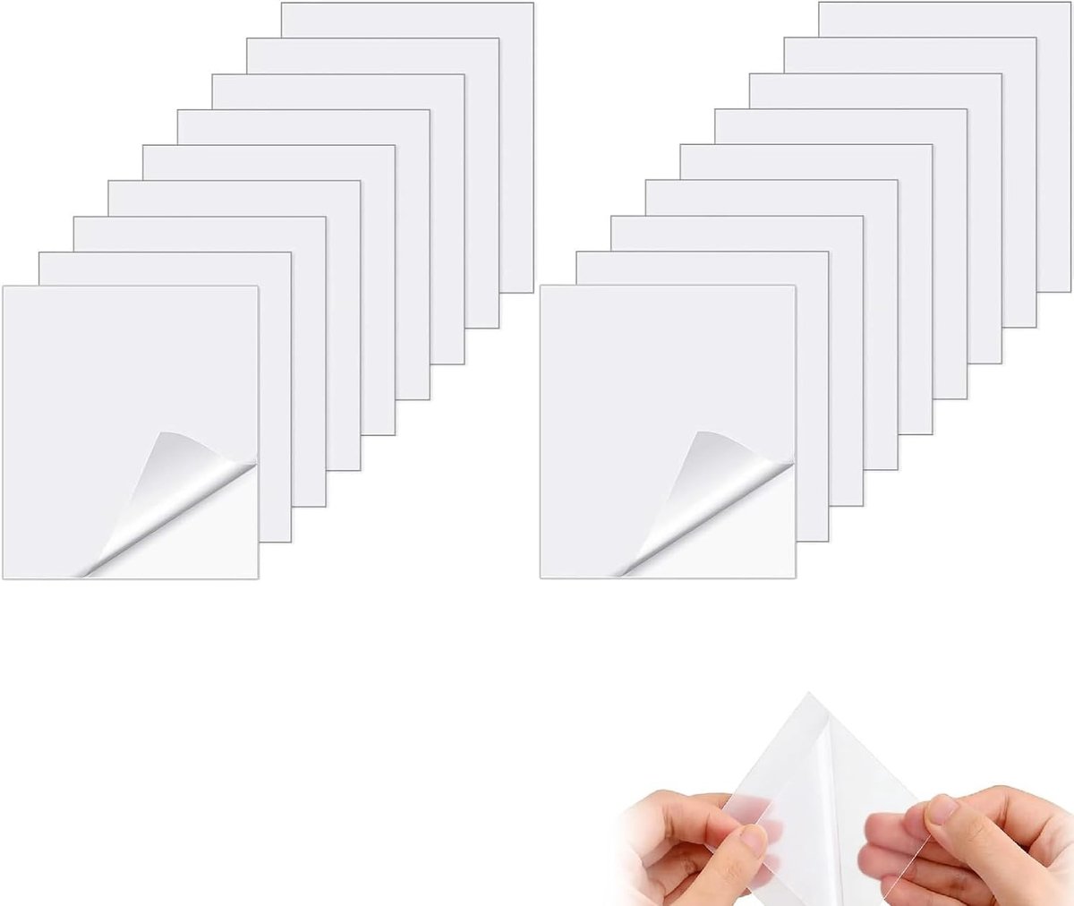 20 stuks reparatie-patches van TPU, transparant, waterdicht, TPU-reparatieset, transparant, zelfklevend, voor opblaasbare matrassen, opblaasbaar kasteel, luifels, kajaks, tenten, donsjack, opblaasbaar
