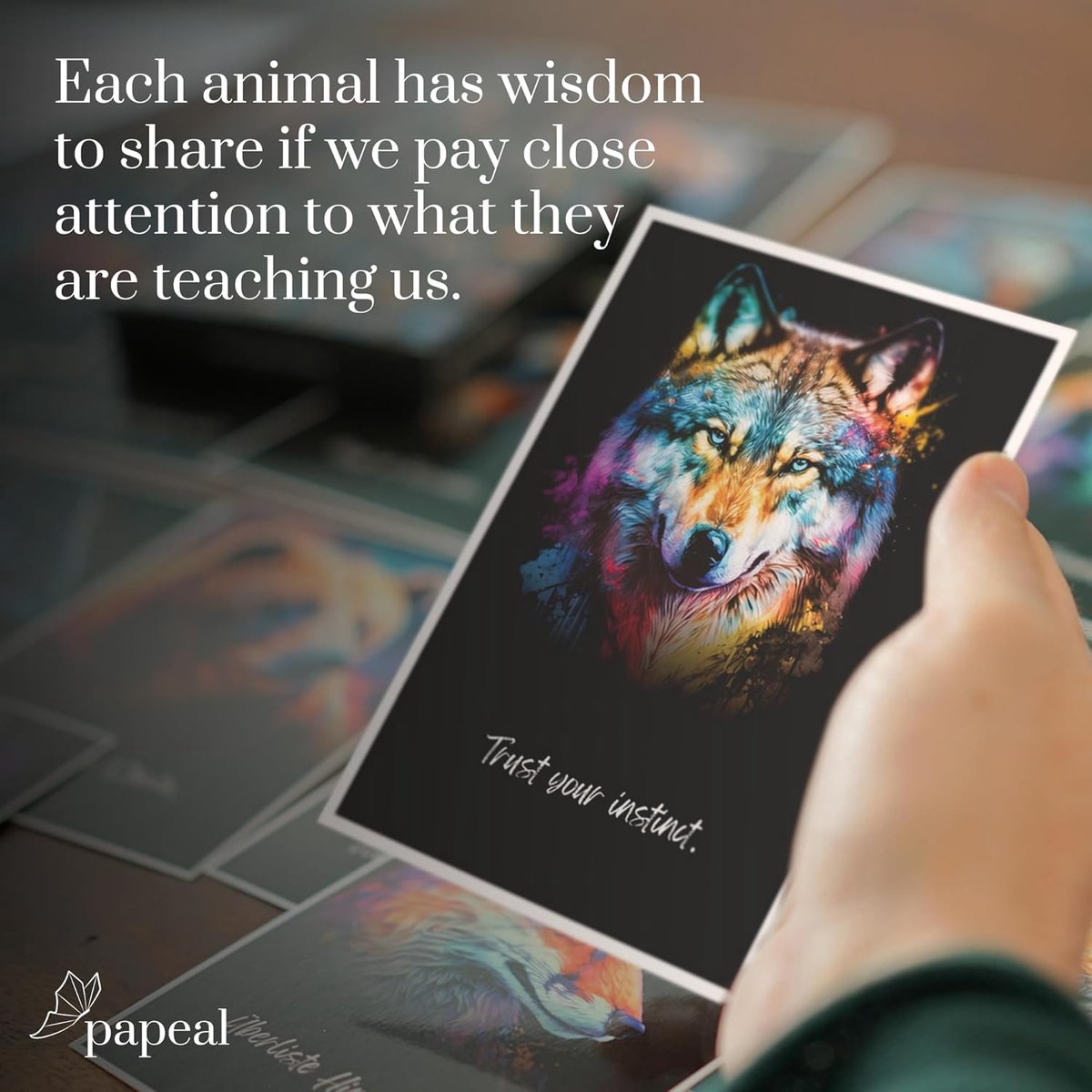 metaFox Papeal Spirit Animals by 44 Illustration Animal Card Deck