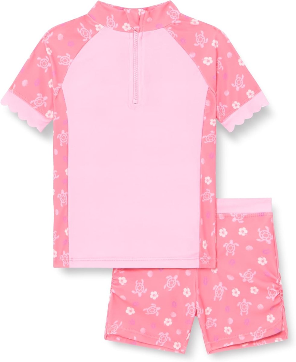 Unisex kinderen UV-bescherming badset tweedelig zwemshirt zwemshorts zwemkleding, Hawaii, 74-80