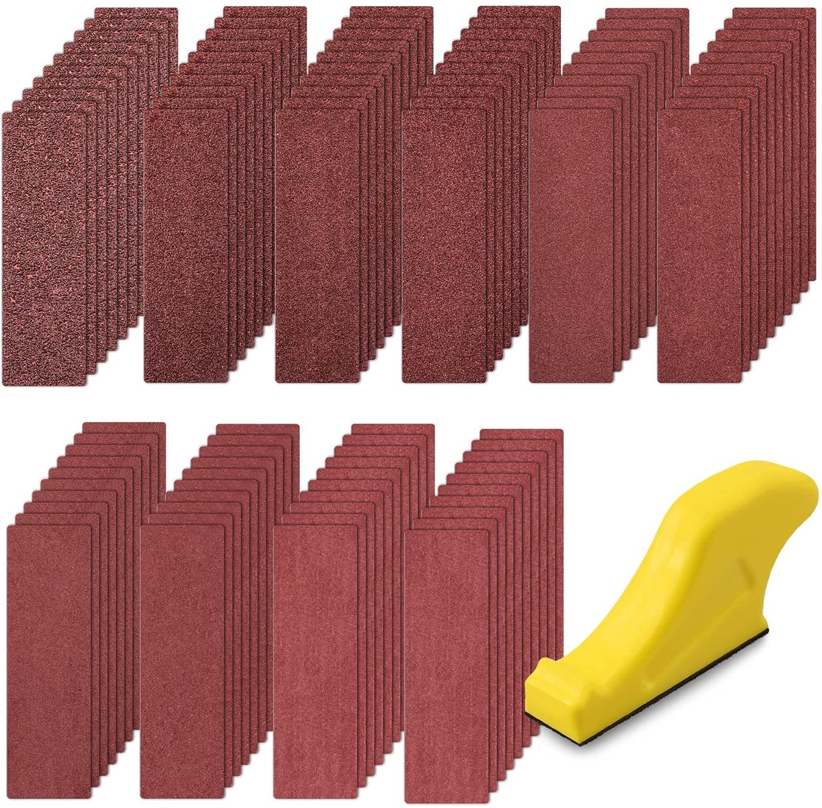 20 stuks Schuurbladen Schuurpapier Muis Schuurdriehoeken Korrel 40 Schuurmachine voor Schuurmachine Muis Black Decker Detail Palm