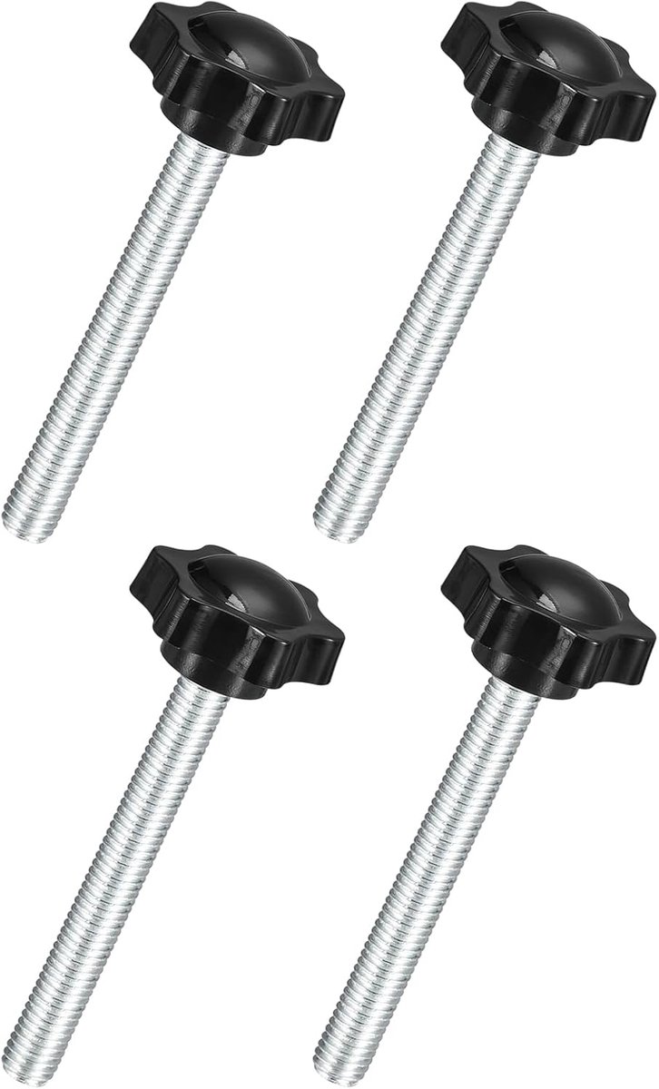 4 stuks M10 x 80 mm sterknoppen, spanknop in zeshoekige vorm