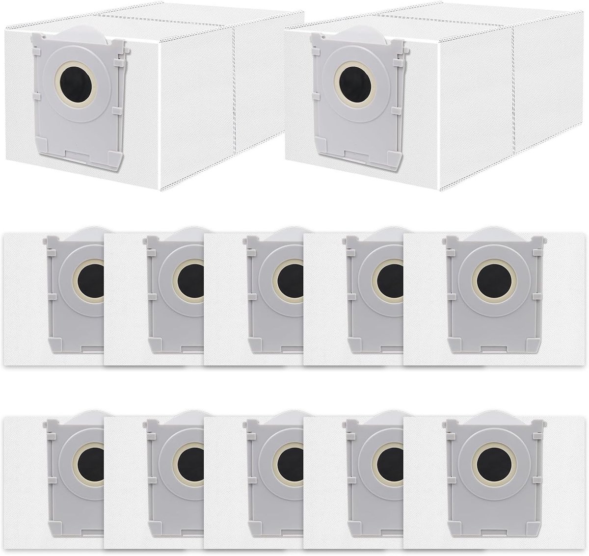 12 stofzuigerzakken voor Ecovacs X8 Pro Omni, X8 Omni, T50, T50 Max, T30C Pro, zuigstation, reservezak, vervangende accessoireset voor antibacteriële stofzuiger DDB030041