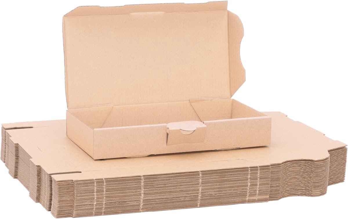 Verpakking postbox 18 x 10 x 3 cm - karton - bruin - ideaal voor verzending documenten - SnelShoppen