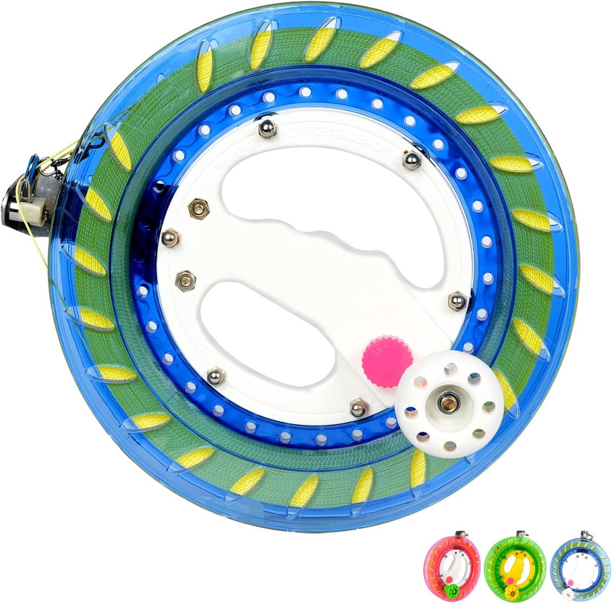 Kite String Reel en Spoel 8" Diameter, met Lock en 1000 Voet Line
