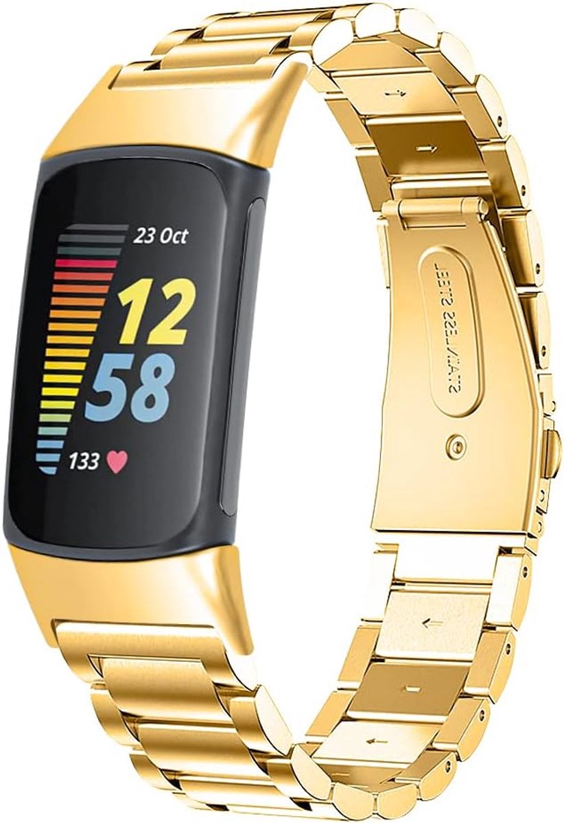 compatibel met Fitbit Charge 6 armband, metalen roestvrij staal