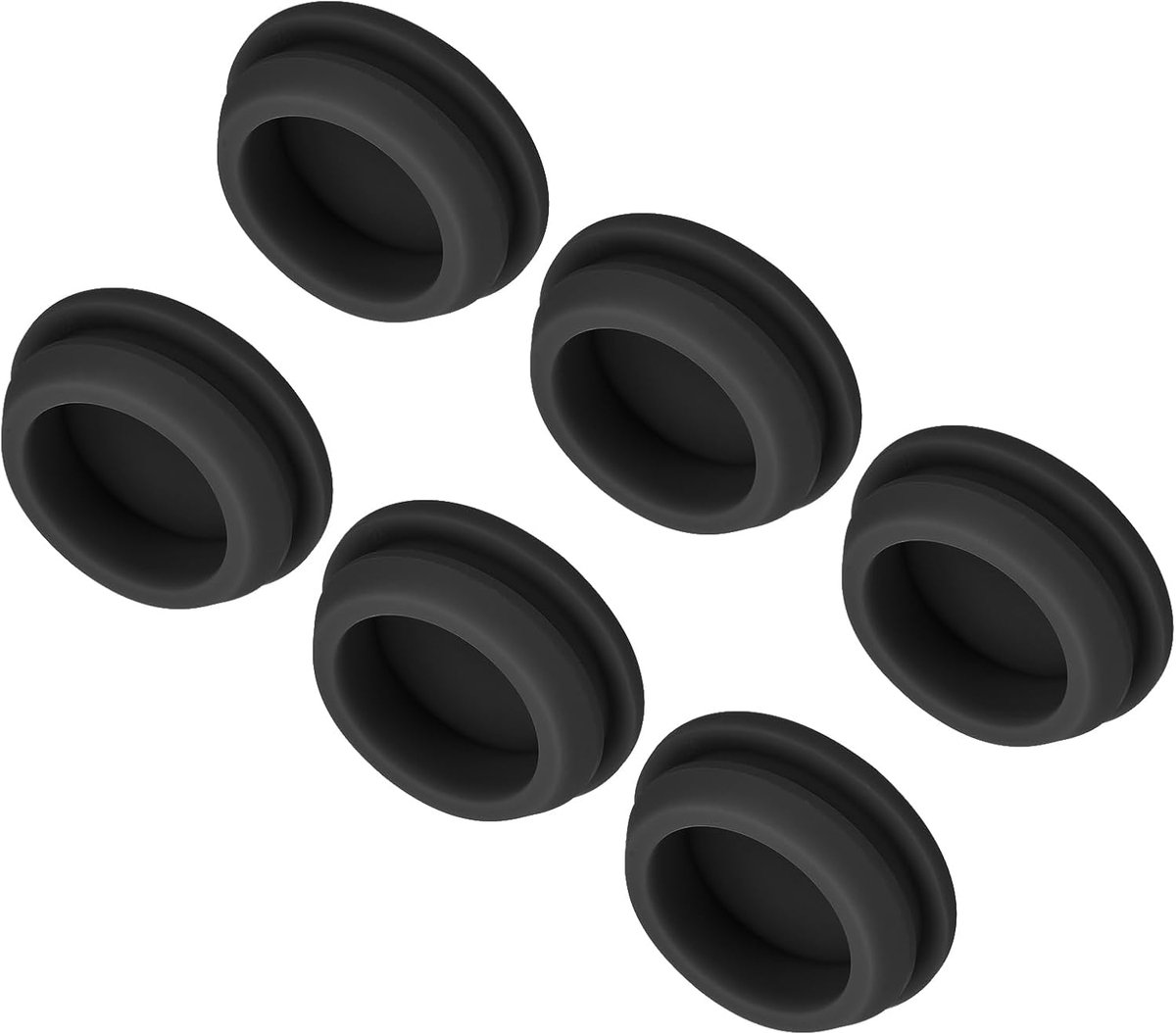 6 stuks gatstoppen van siliconen, montage diameter 24 mm, smalle