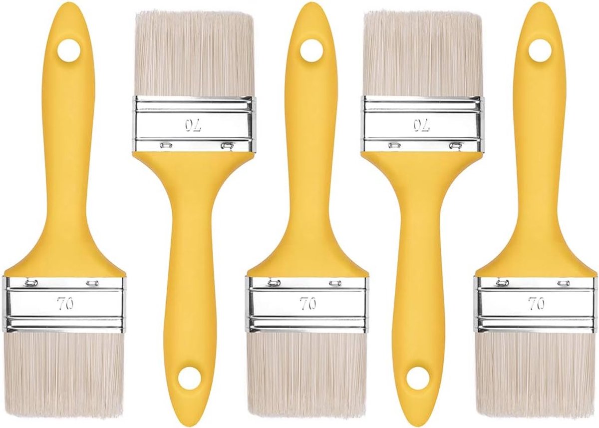 Platte Kwasten Set 70 mm, Serie 37, Synthetische Borstels voor
