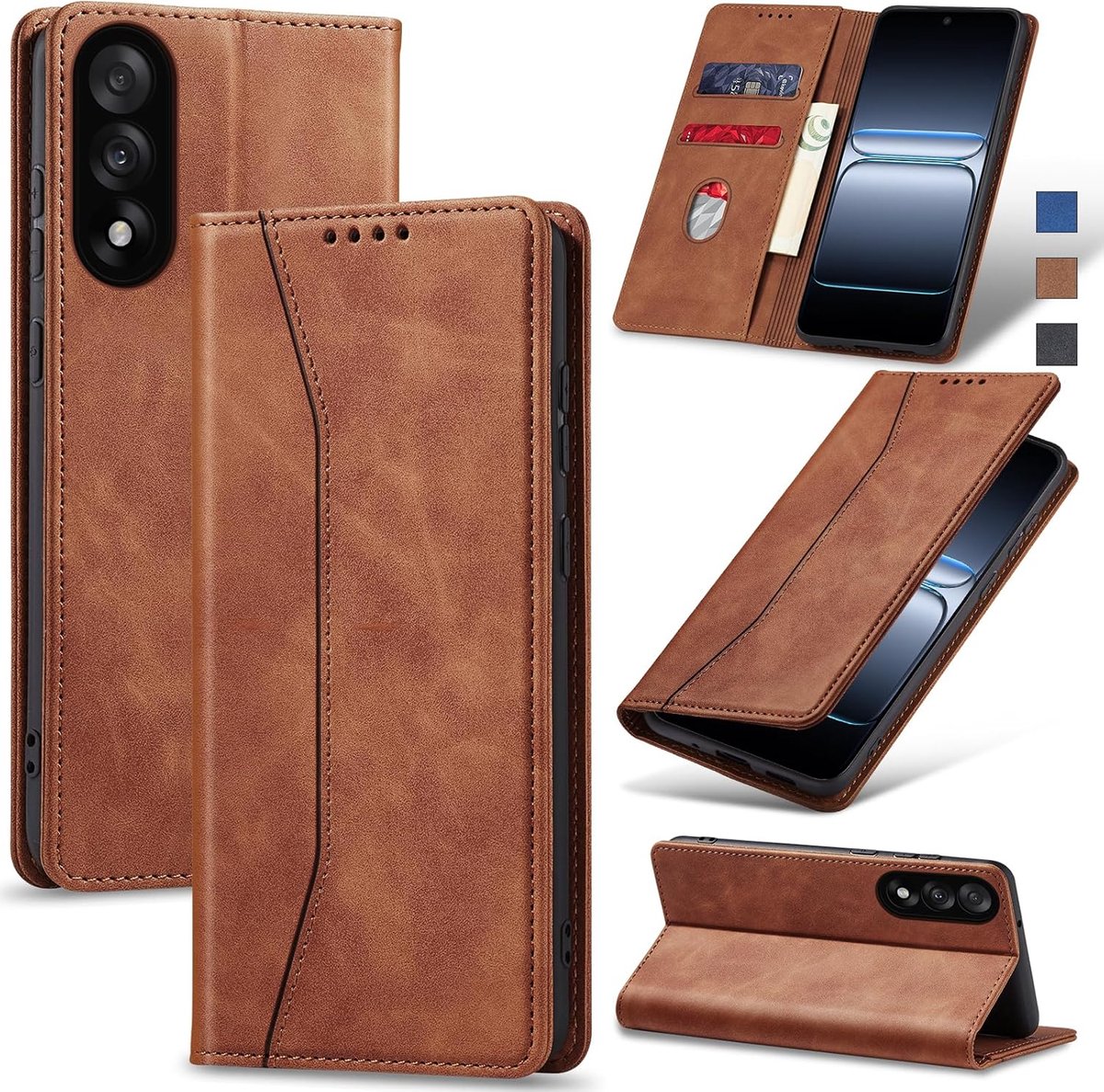 Hoesje voor OnePlus Nord 5 Hoes Book case, Lederen Flip Wallet