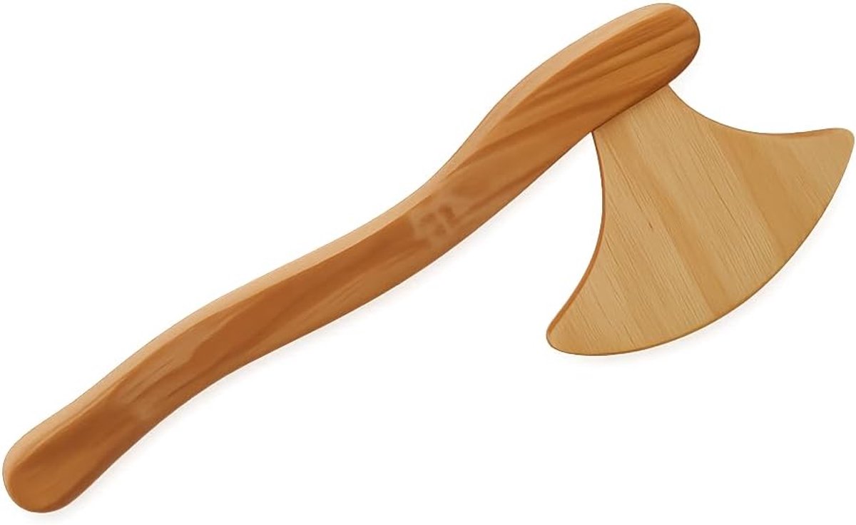 bijl van geolied hout – ca. 34 cm – speelbijl voor rollenspellen, bosdagen, middeleeuwen, Vikings, carnaval & decoratie