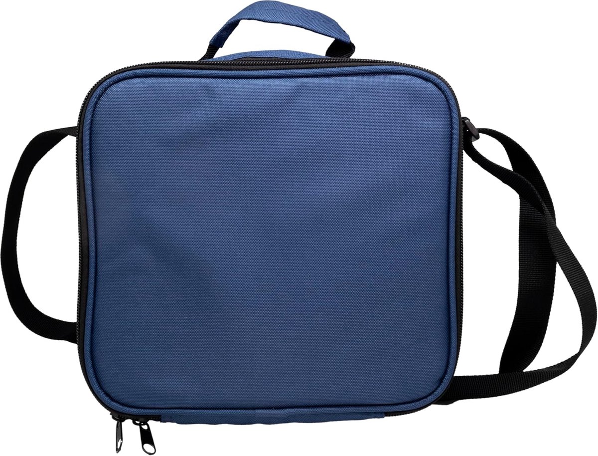 FIH 1491 zwarte thermische lunchtas draagtas voor voedsel met isolerende binnenkant en handvat ideaal voor werk kantoor strand
