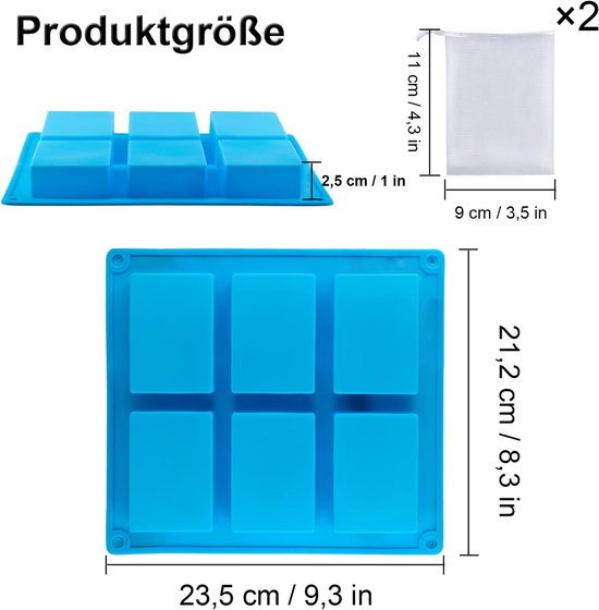 siliconen zeepvorm met antiaanbaklaag De motieven en details blijven — afbeelding 3