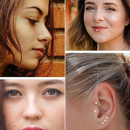 20 stuks lippiercings, lichaamspiercing, transparant, wenkbrauwen — afbeelding 4