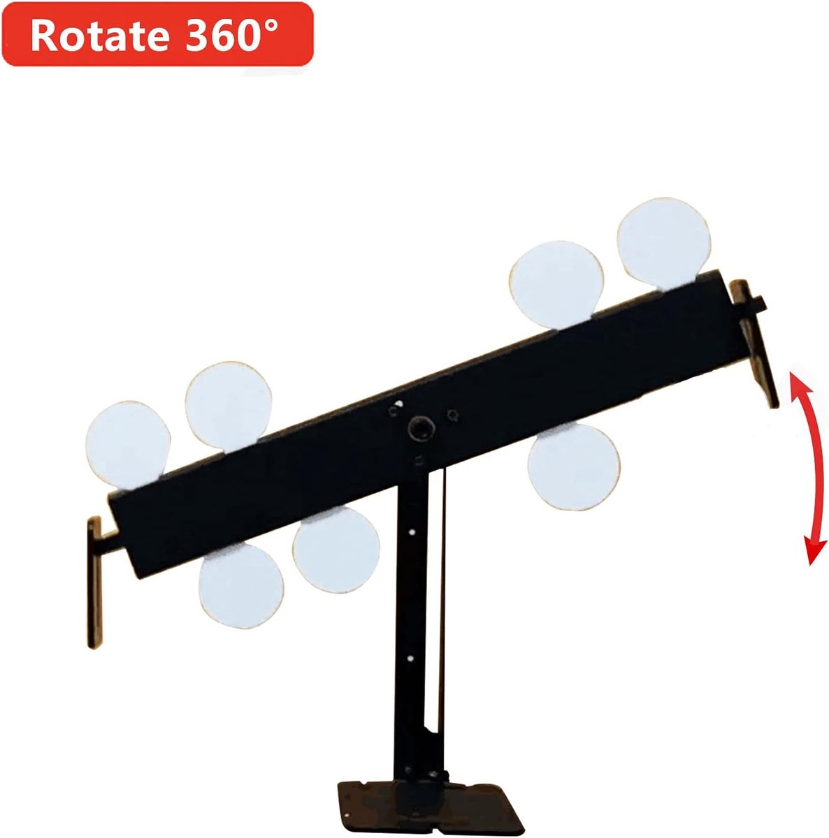 Reset en roteer metalen doelstandaard met 8 stalen platen voor pistool Airsoft BB Guns (Balans)