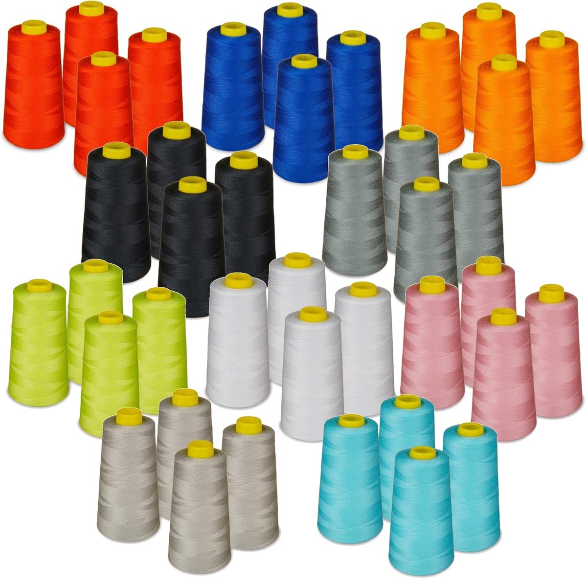 Overlockgarenset, 40 kegels, Oeko-Tex, dikte 120, lengte elk 2700 m