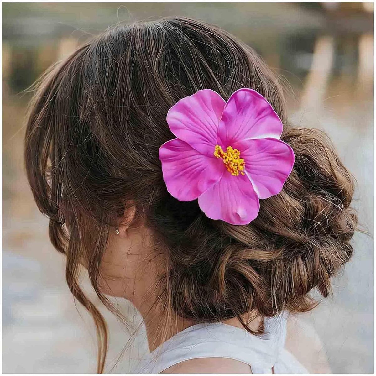 Haarspelden met bloemen, violet, kunstbloemen, plumeria haarspeld, hibiscus, haarclip, bruid, bruiloft, haarspeld, zomer, strand
