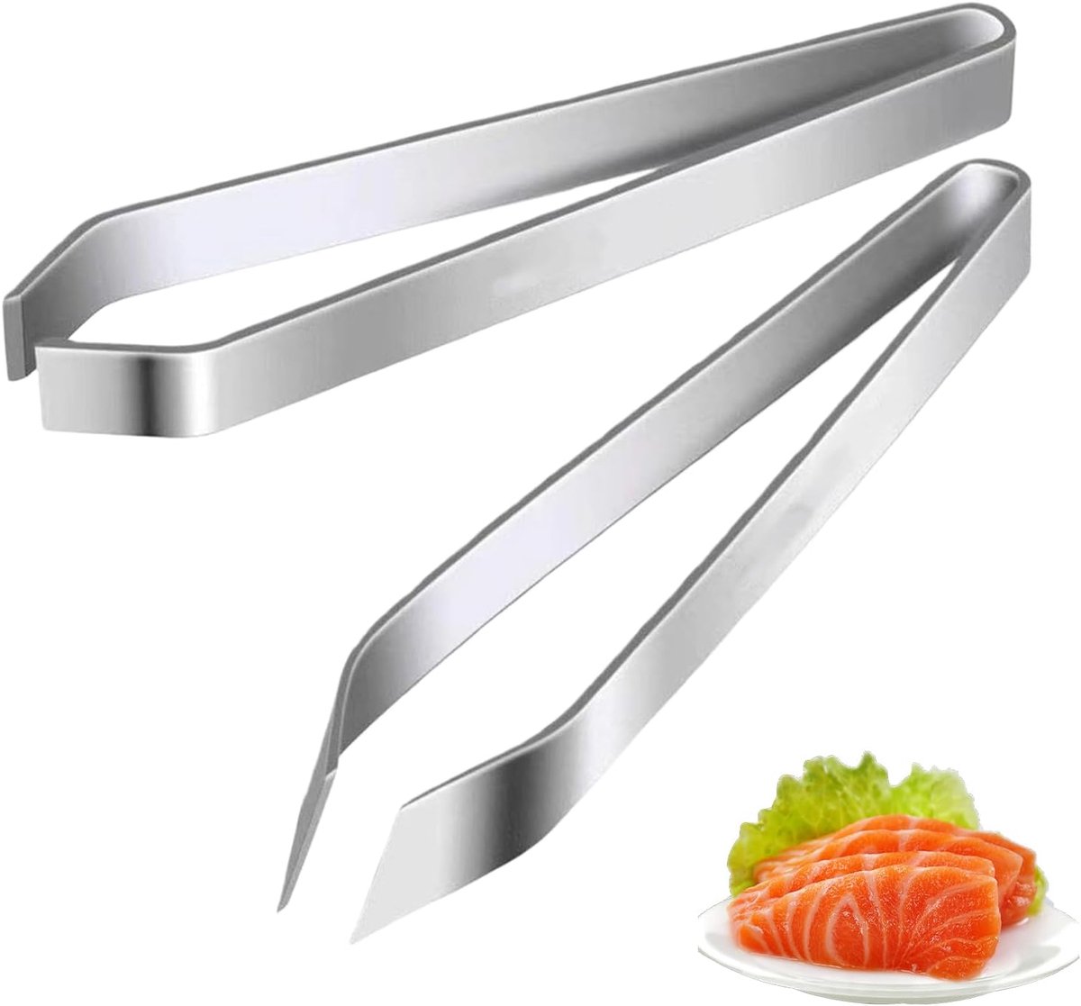 2 stuks grattang, gratpincet, visgraattang, visgraatpincet, grattang voor vis, keukenpincet, roestvrij staal, pincet keuken voor vis, kip, eend, varkenhaar, twee stijlen keukenhulp