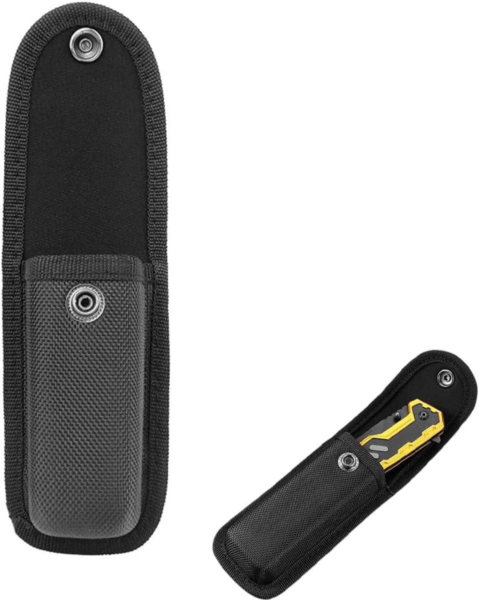 2 stuks messenetui, messenschede, zakmeshoes met riemlus, voor zakmes, klapmes met een lengte van 13 x 4,2 x 1,5 cm