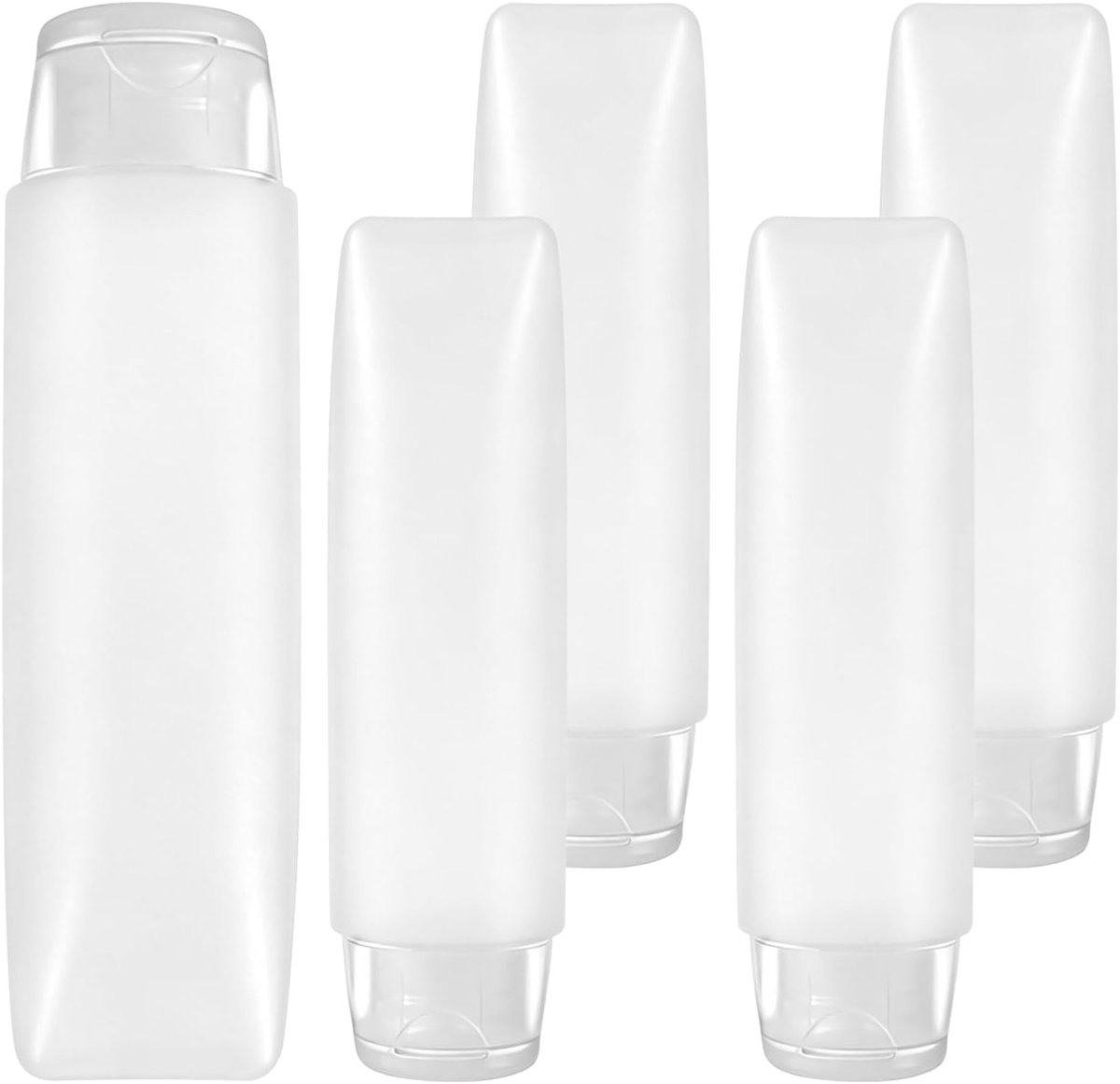 5 stuks reisflessen, lege buisjes, 30 ml, heldere cosmeticacontainer, zachte tubes reiscontainer, navulbare cosmeticaflessen, lege tubes om te vullen, voor shampoo, lotion, lipgloss, handcrème