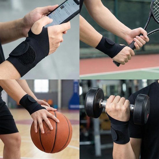 2 stuks polsbandages, gym, handbandage polssteun sport, verstelbare bandage polsbandage rechts, links, polsondersteuning, polswraps handrail voor polsbeschermers, sport, fitness — afbeelding 4
