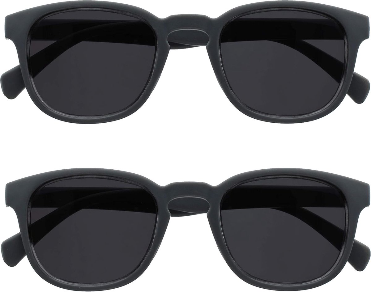 Pop 2 Stuks Mannen Vrouwen Glad Mat Grijs Zon Lezers Leesbril UV400 Scharnieren Met Veer Retro Ronde SS2-7 +2,50