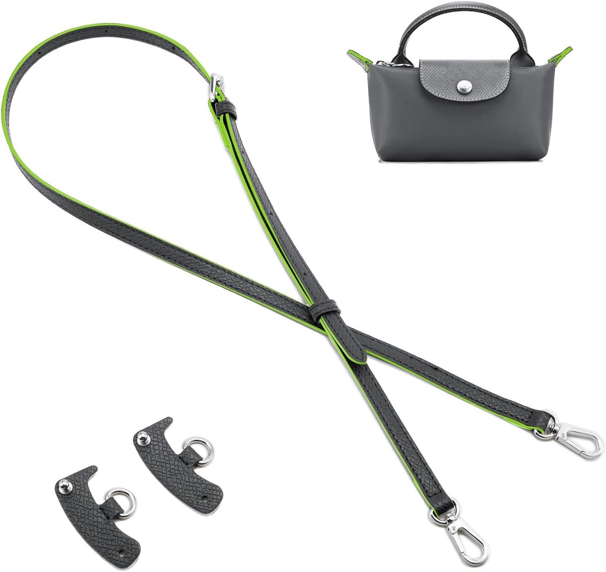 Leren riem voor handtas, schoudertasriem, vervanging voor tassen van Longchamp, verstelbare schouderriem voor crossbody-tassen