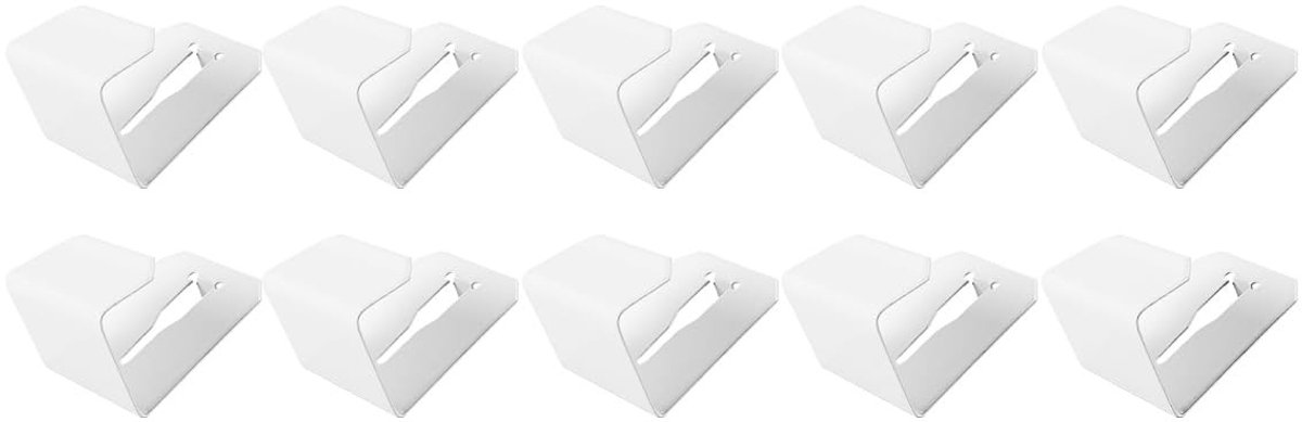 Omgoods - 10 Stuks Metalen Raamhaken - Witte Niet-Slip Haken voor Gordijnen en Decoraties