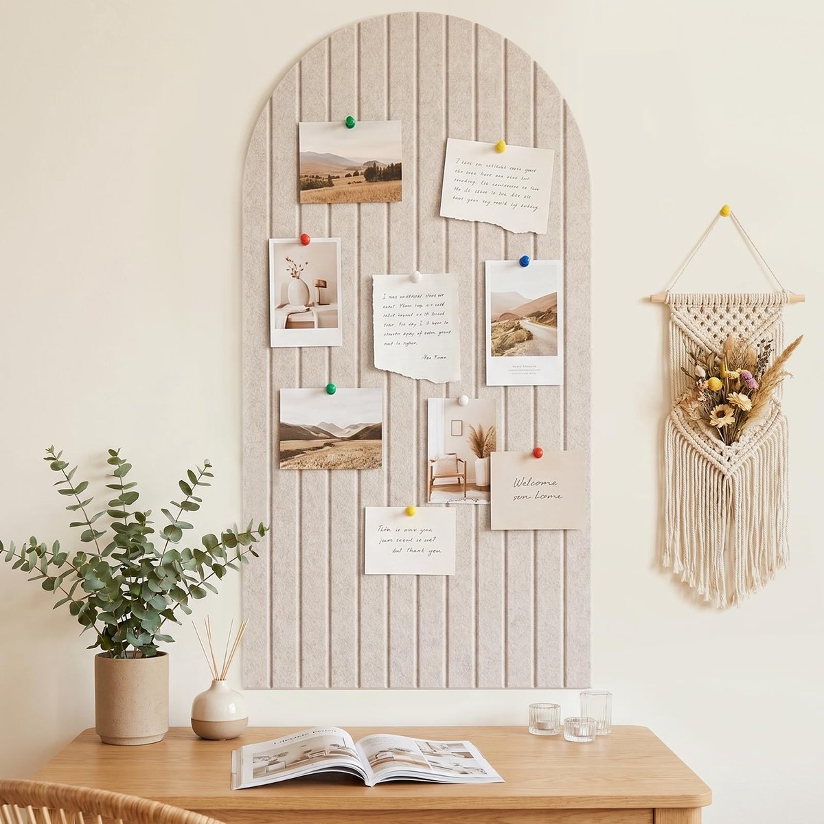 Omgoods - Vouwbare Korken Prikbord - 120 x 60 cm Beige