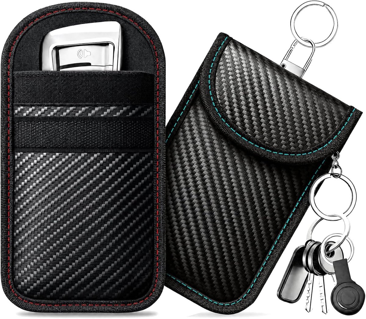 caslord Faraday-etui voor autosleutels, 2 stuks antidiefstal