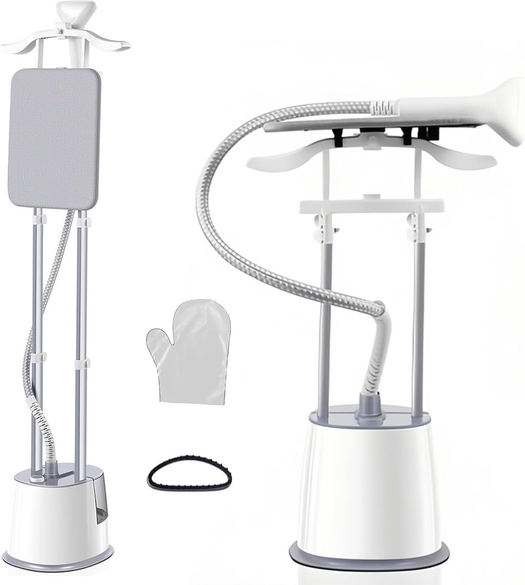 Verticale stomer, stomer, 2000 W, 45 g/min, waterreservoir van 2,5 l, in hoogte verstelbaar, verwijdert kreukels en werkt op alle stoffen
