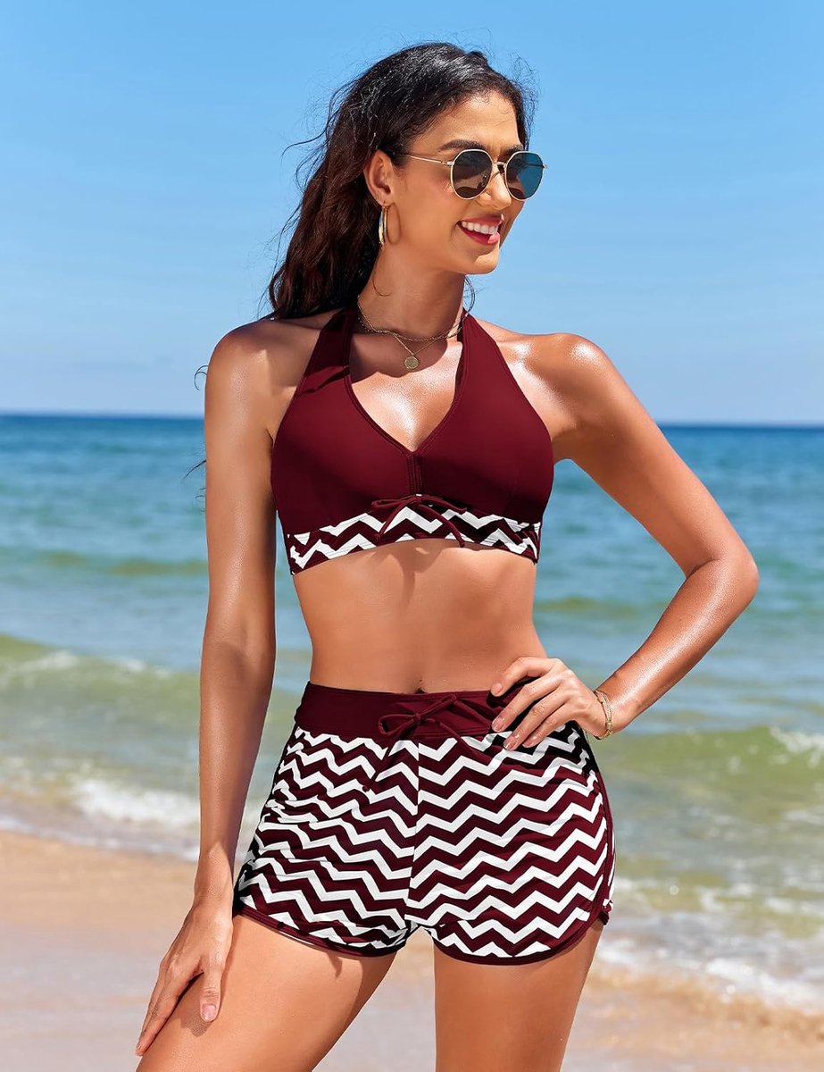 Badpak voor dames, tweedelig, bikini-set, verstelbaar, push-up-beha, gevoerd, sexy Braziliaanse beachwear