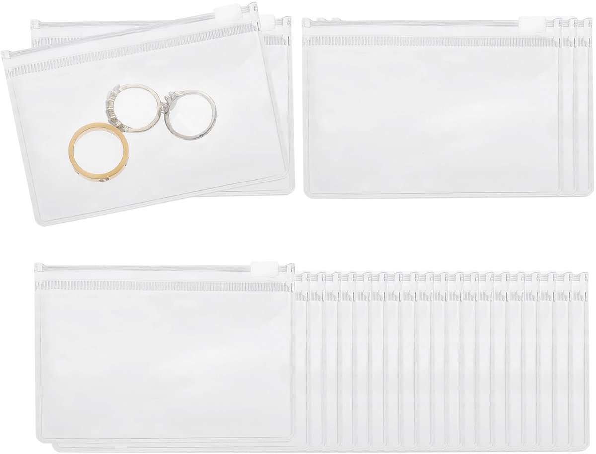 Omgoods - 25 Stuks PVC Jewelry Bags - Transparante Zipper Pouches voor Sieradenopslag