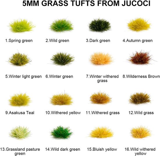 Grass Tufts Statische miniatuur grasbosje (lentegroen) — afbeelding 2