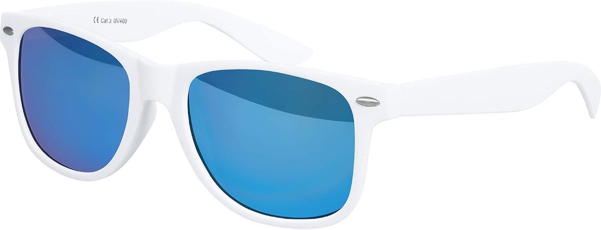 Balinco UV400 CAT 3 CE nerd zonnebril met rubber in retro stijl vintage unisex bril met veer scharnieren