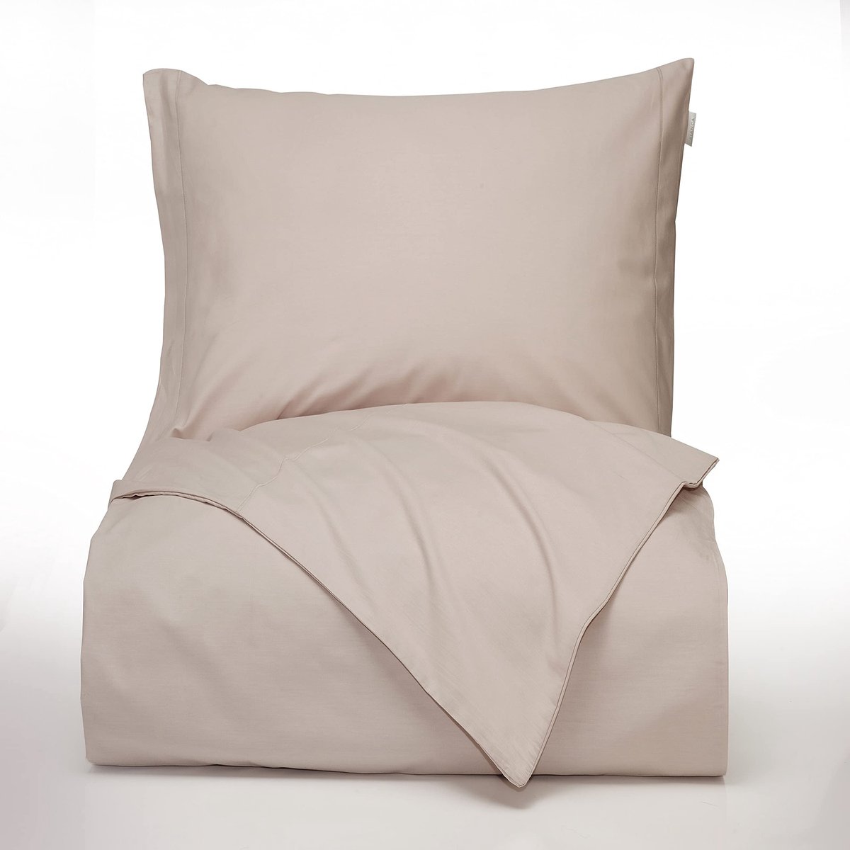 Omgoods - Effen Katoenen Dekbedovertrekset met Fitted Sheet 180 x 220 cm