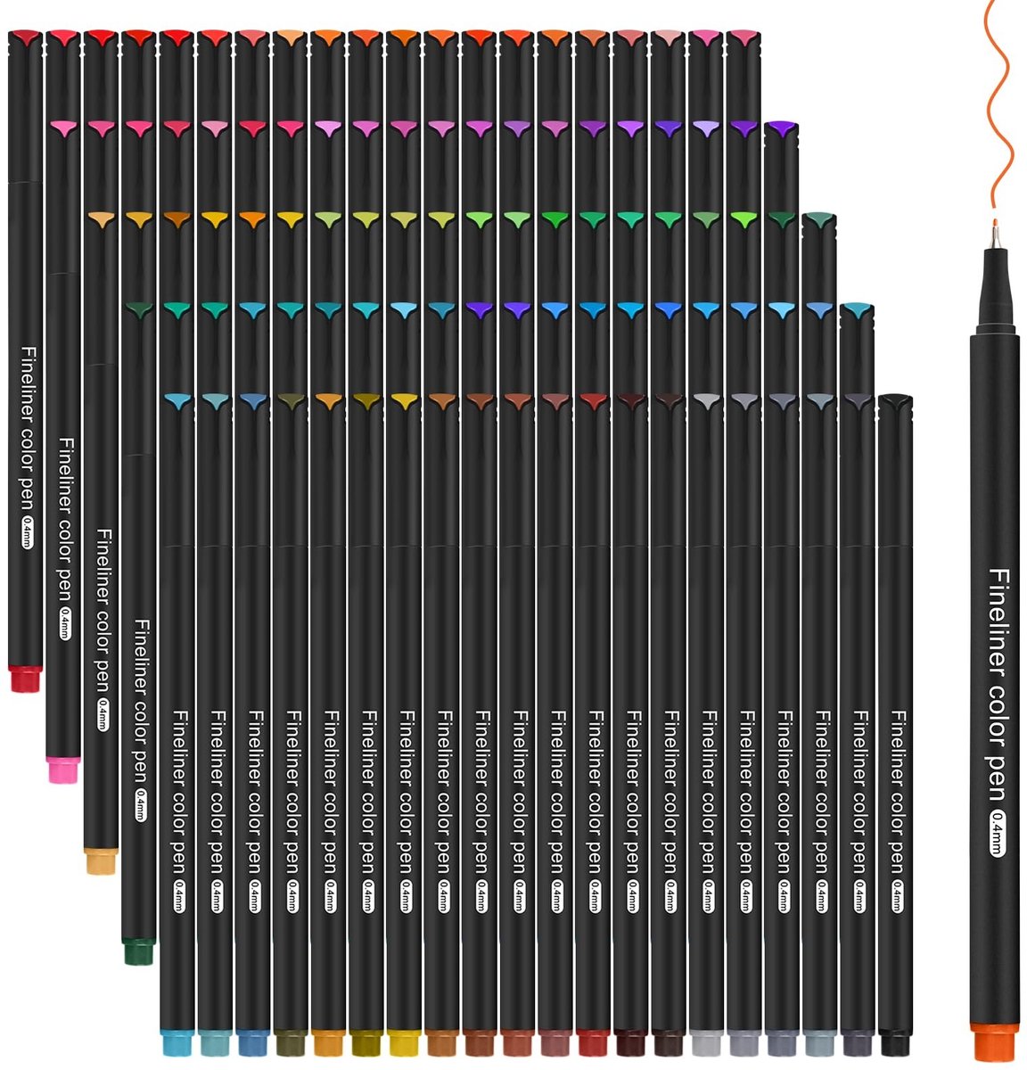Omgoods - Fineliner Set 100 Stuks - 0.4 mm Fijne Punt voor Schrijven en Kleurboeken