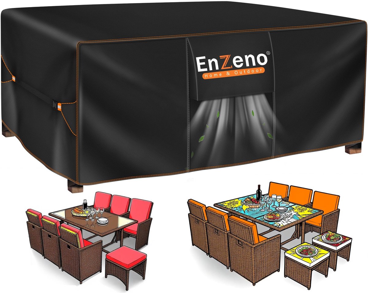 Omgoods - Tuinmeubelhoes Waterdicht - Bescherming voor Tuintafel en Stoelen 180x100x74 cm