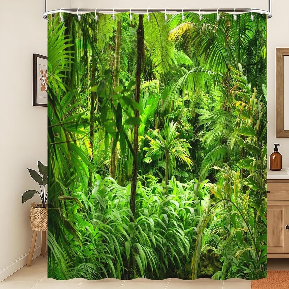 Omgoods - Douchegordijn met Tropisch Landschap 180x200cm