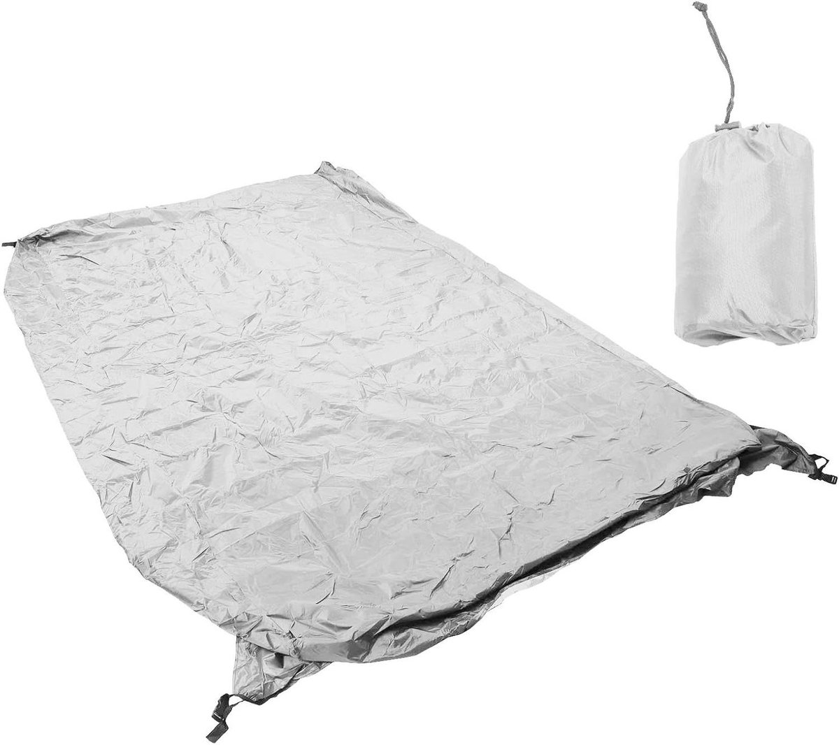 Tafeltennistafelhoes Buiten - Hoes Tafeltennis - Tafel Beschermen - Waterafstotend Winddicht - 280 x 153 x 73 cm - Grijs