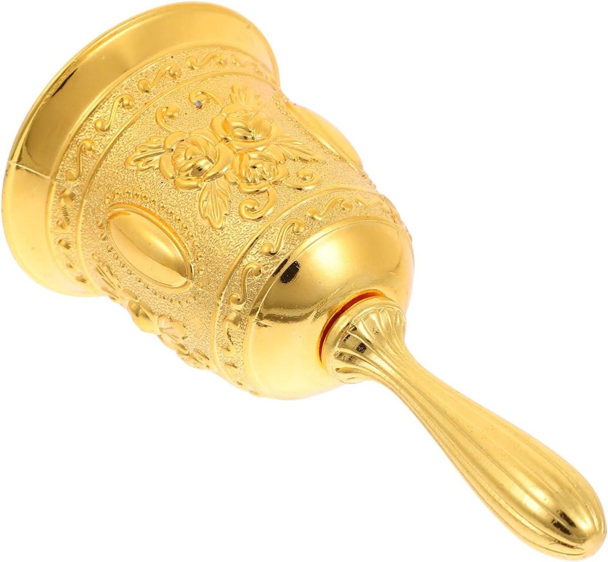 Metalen Tafelbel - Handbel Serveerbel - Restaurant Service - Vintage Design - 11.5 cm - Goud