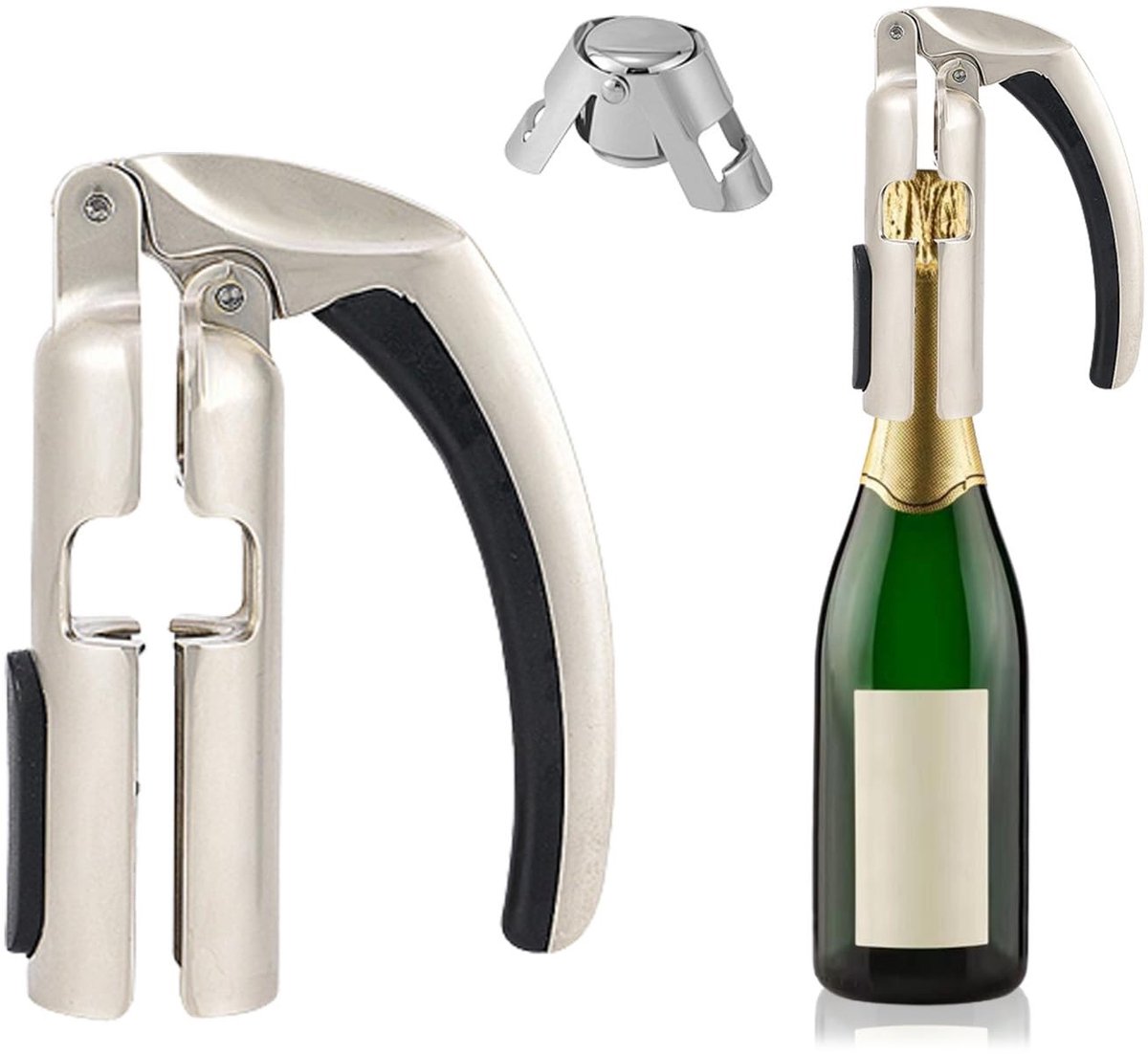 Omgoods - Champagneflesopener - Ergonomische Kurkentrekker voor Sprankelende Wijnen