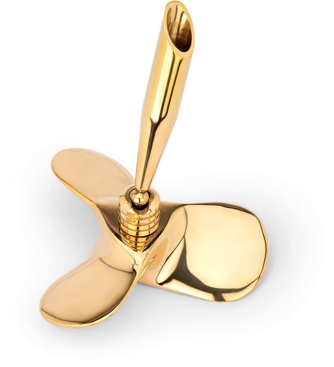 Omgoods - Penhouder Scheepsschroef - Massief Messing Gouden Pennenstandaard