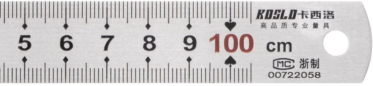 Omgoods - Liniaal 100 cm - Duurzaam en nauwkeurig meetgereedschap
