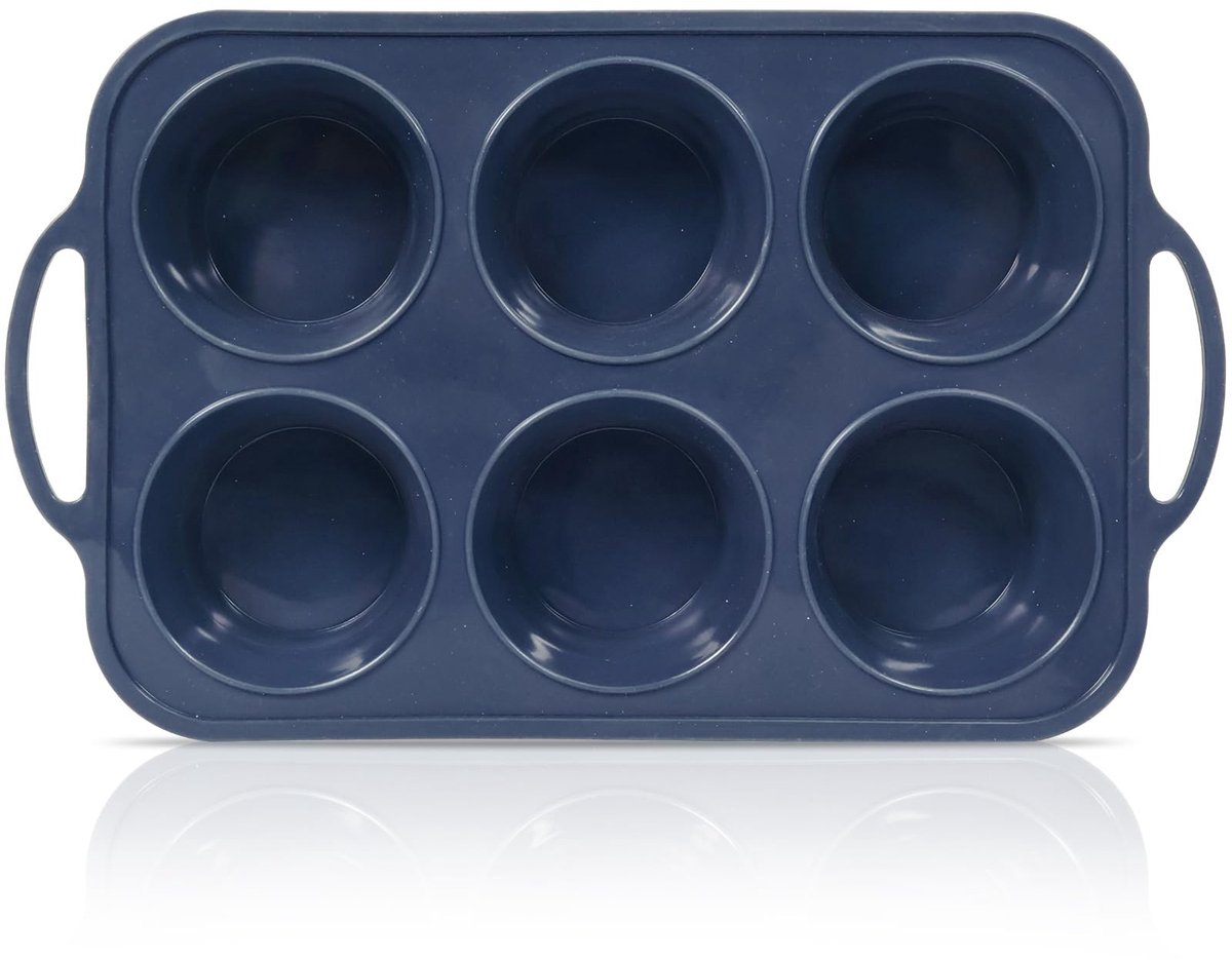 Omgoods - Jumbo Siliconen Muffin Bakvorm met Metalen Frame en Handgrepen