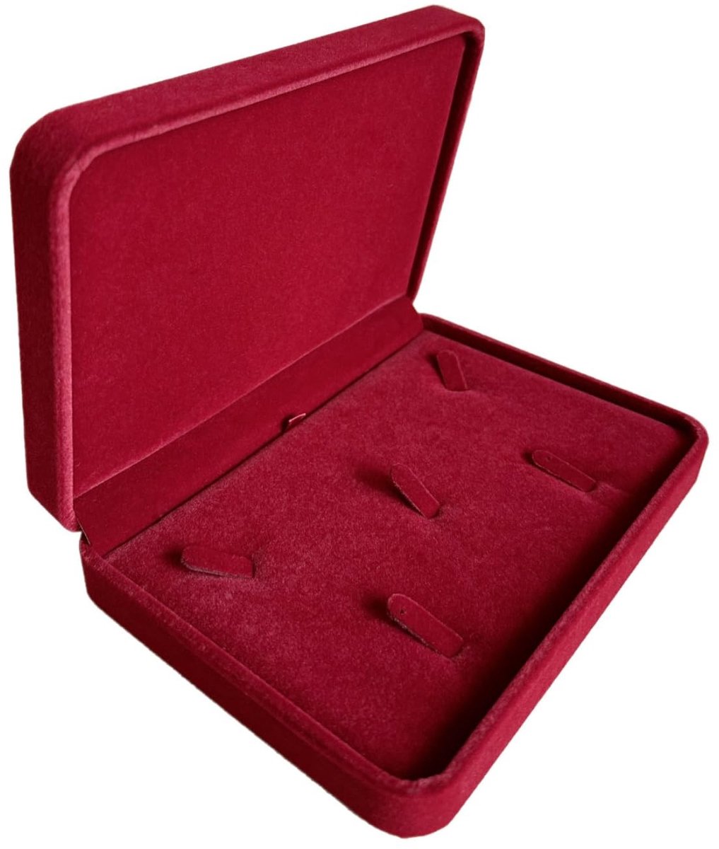 Omgoods - Velvet Sieraden Set Box - Luxe Ring, Oorbellen en Ketting Opbergdoos