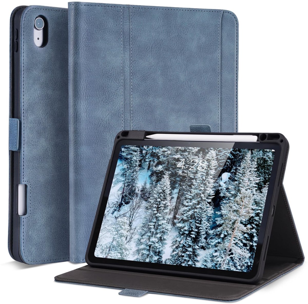 Omgoods - Handgemaakte Case voor iPad A16 2025 met Penhouder en Magnetische Sluiting