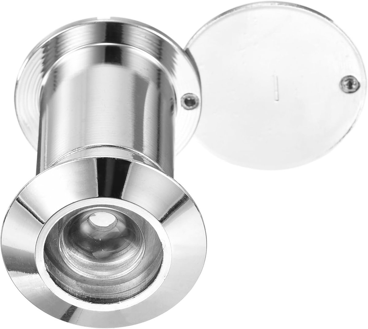 15/16 "deurkijker kijkgaatje 220-graden deurkijker past 1-3/4" tot 2-15/16" deur kijkgat met roterende privacyhoes voor thuiskantoor hotel, zilver