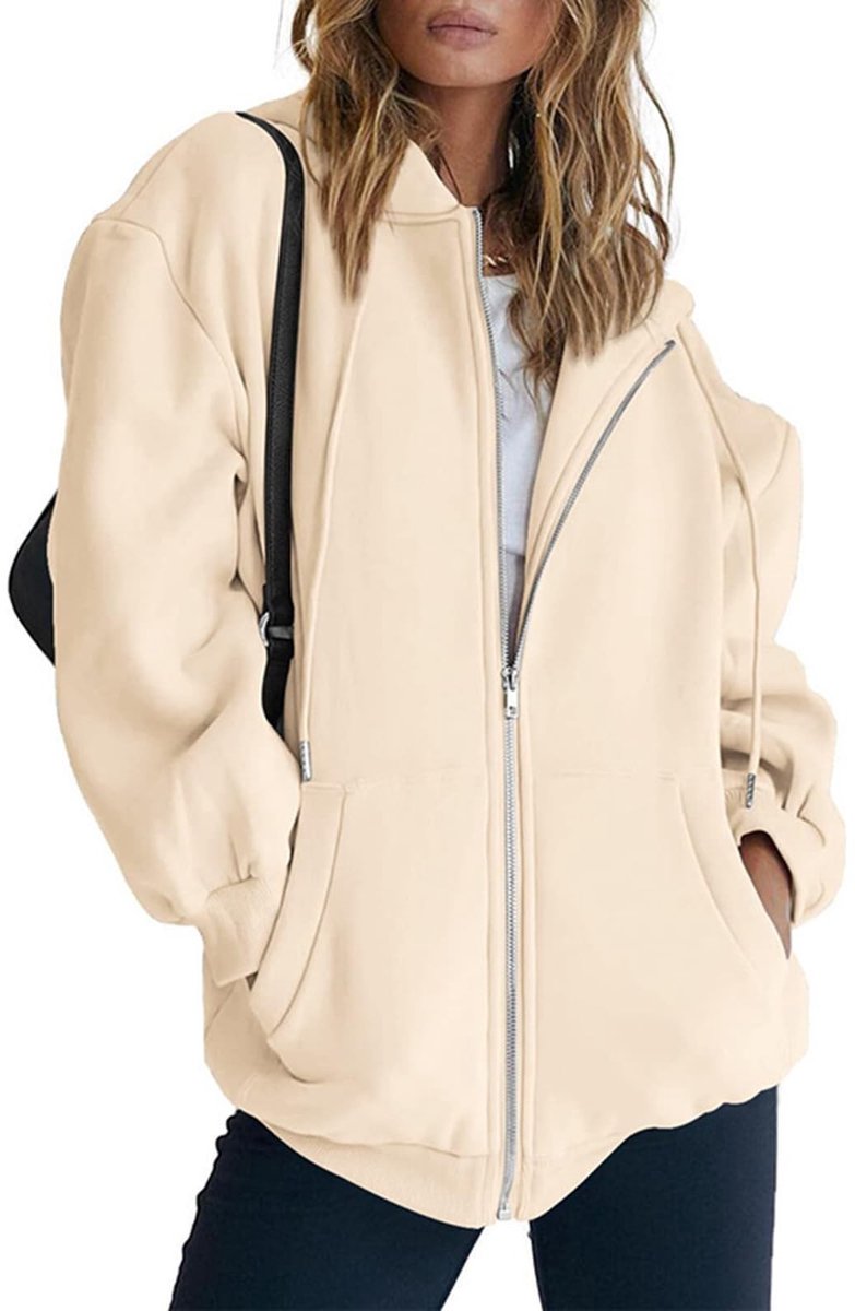 Omgoods - Zipper Hoodies voor Dames - Casual Oversized Hoodie met Zakken
